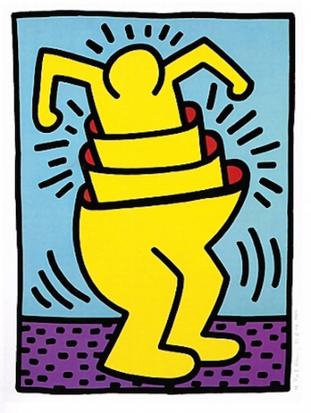 “Cup Man” Screenprint in Colors, c.1989, Edition:100, Hand Signed in Pencil, Image: 30 x 22.75”, Please Inquire