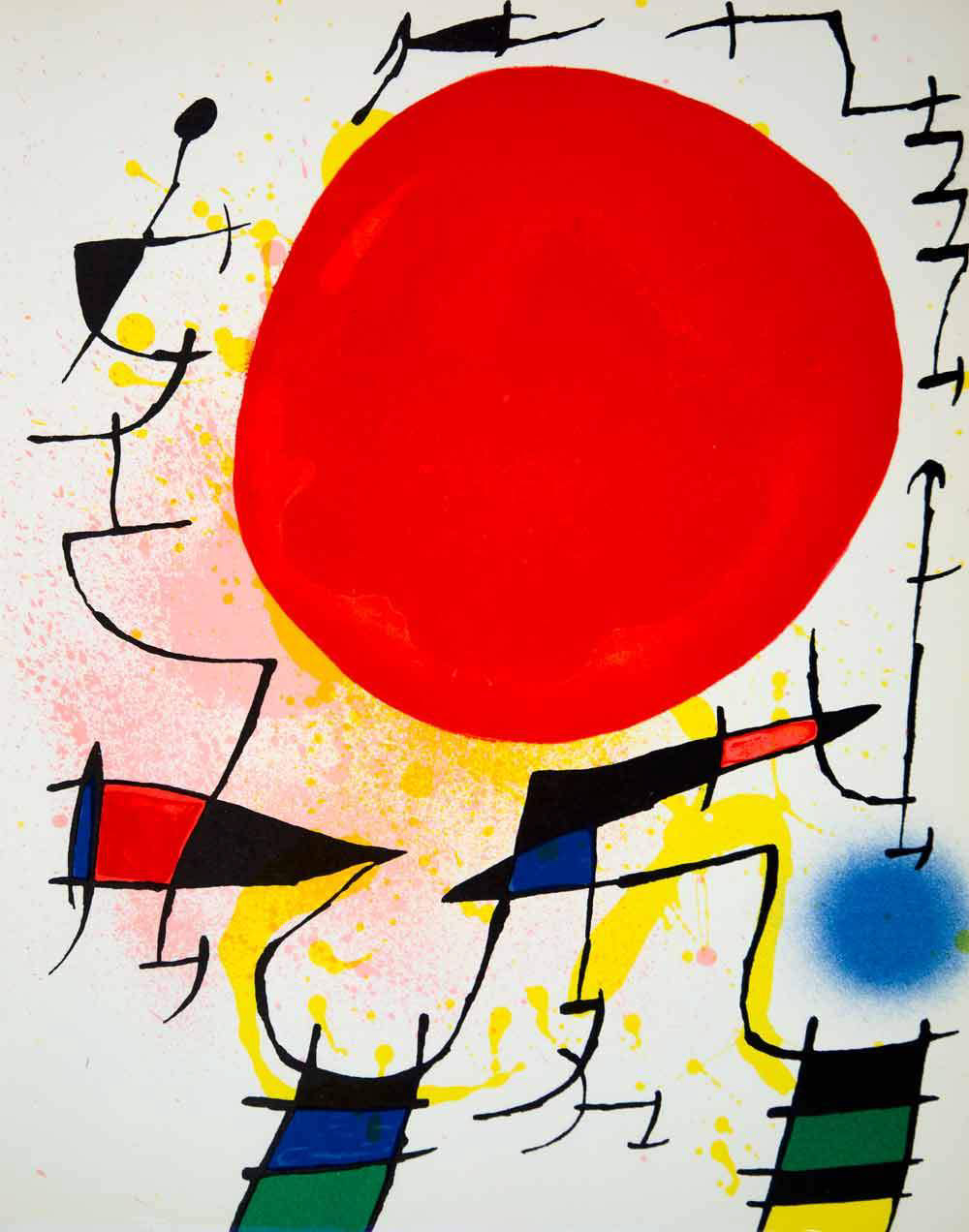 “The Red Sun” Lithograph in Colors, c.1972, Image: 9.5 x 12.5”, Reference: Mourlot 859, Please Inquire