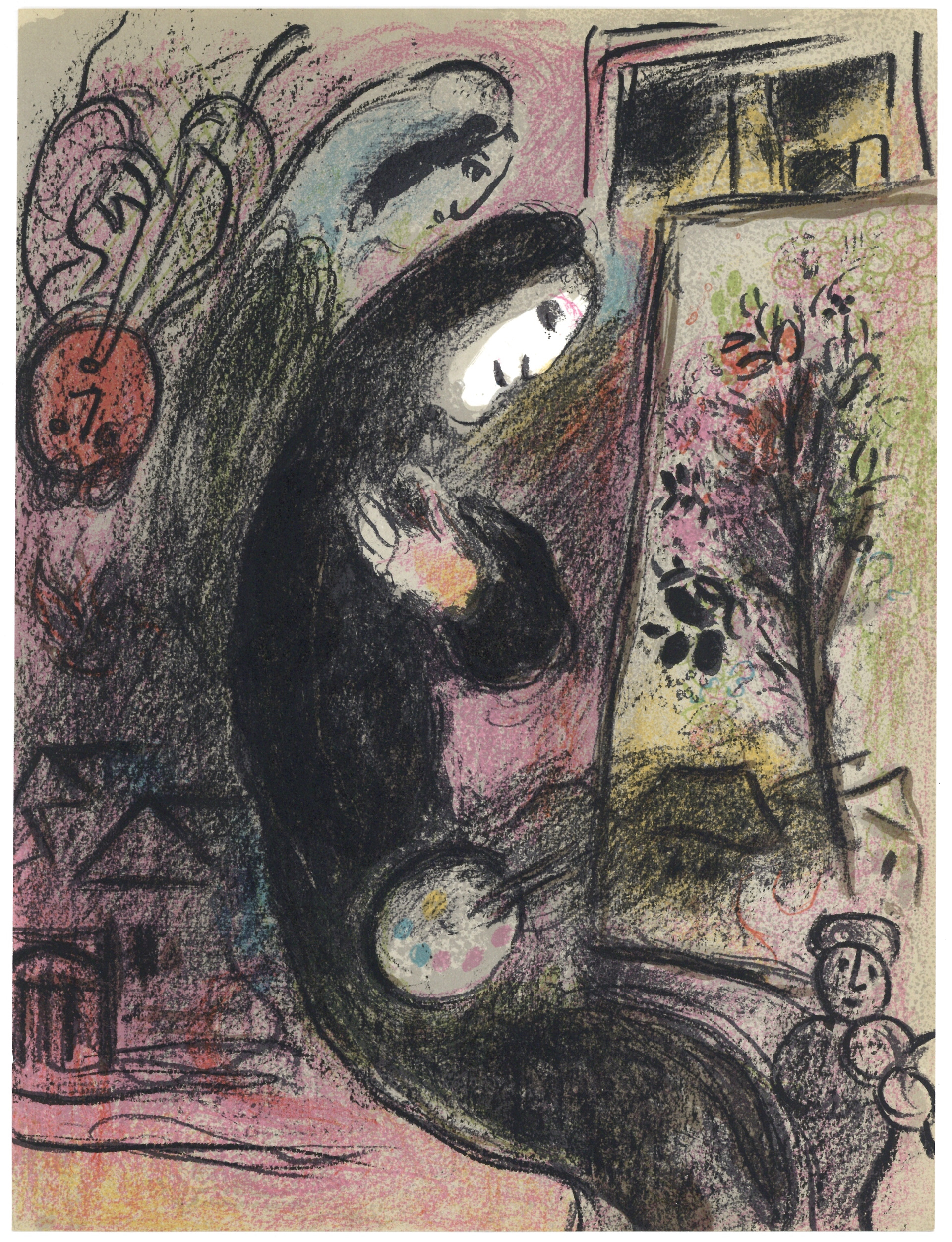“Inspiration” Lithograph, c.1963, Image:9.5 x 12.5”, Reference: Mourlot 298, Please Inquire