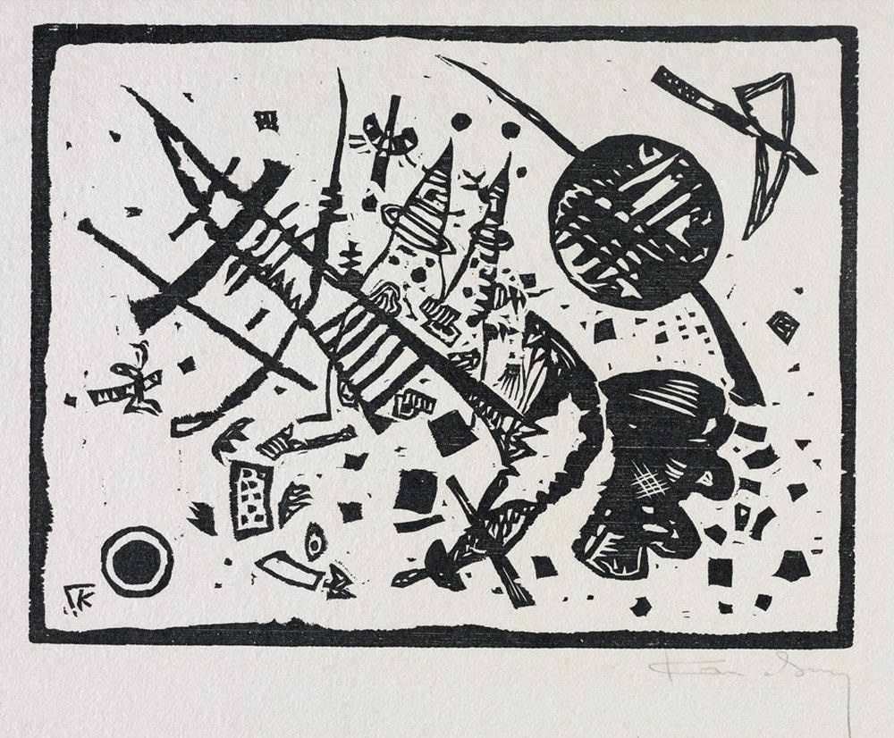 “Composition for Ganymede” Woodcut, c.1924, Edition:100, Hand-Signed in Pencil LR, Image: 5.75 x 7.75”/Sheet: 9.25 x 12.25”, Reference: Roethel 181, Please Inquire