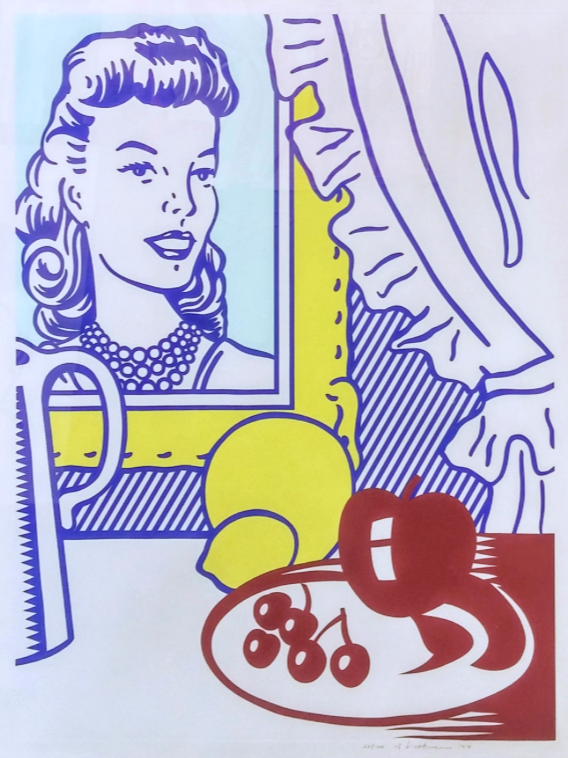 "Still Life with Portrait" Lithograph in Colors, c.1974, Edition:100, Hand Signed in Pencil LR, 38 x 28.5", Please Inquire