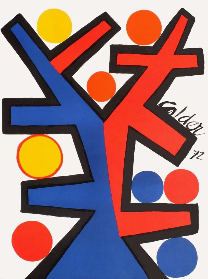 “Circles with Tree” Lithograph in Colors, c.1972, Edition:Limited, Plate Signed, 32x23” Please Inquire