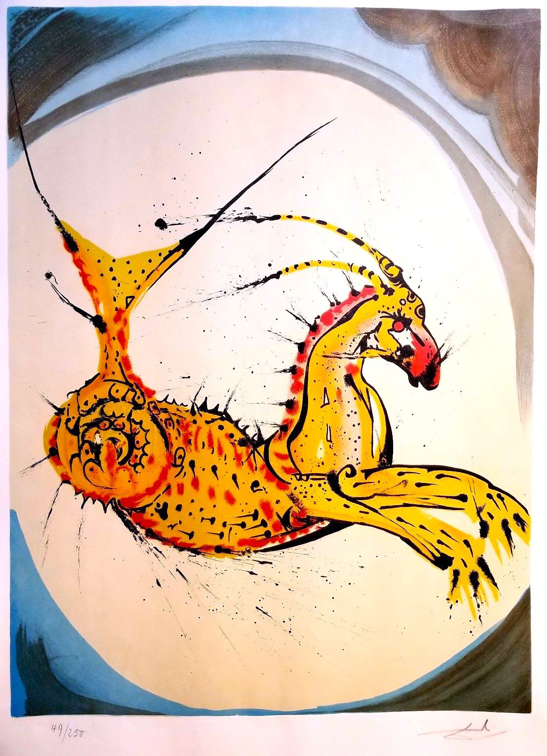 “Capricorn : From The Zodiac Suite” Lithograph in Colors, c.1967, Edition: 49/250, Hand Signed in Pencil LR, Image: 18.75 x 25.25”, Reference: Field 67-6B, Please Inquire