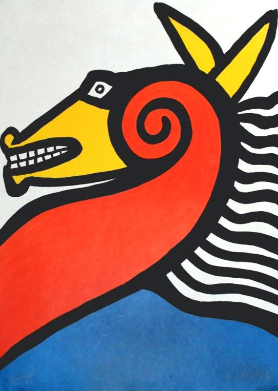 “The Horse” Lithograph in Colors, c.1974, Edition:100, Hand Signed in Pencil LR, Image: 29.25 x 21”, Please Inquire
