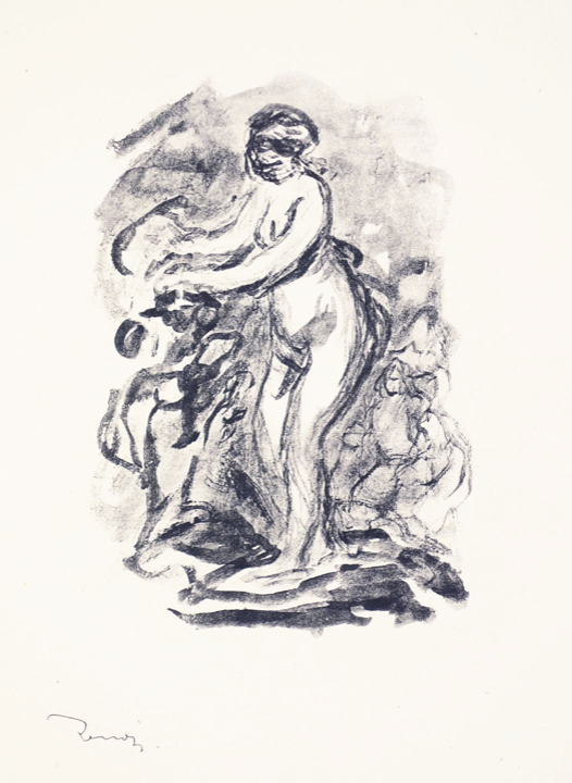 "Woman Picking Grapes" Lithograph, c.1904/1919, Edition:1000, Published by Vollard, Stamp Signed LL, Image: 12.75 x 10", Ref.: Stella 45, Please Inquire
