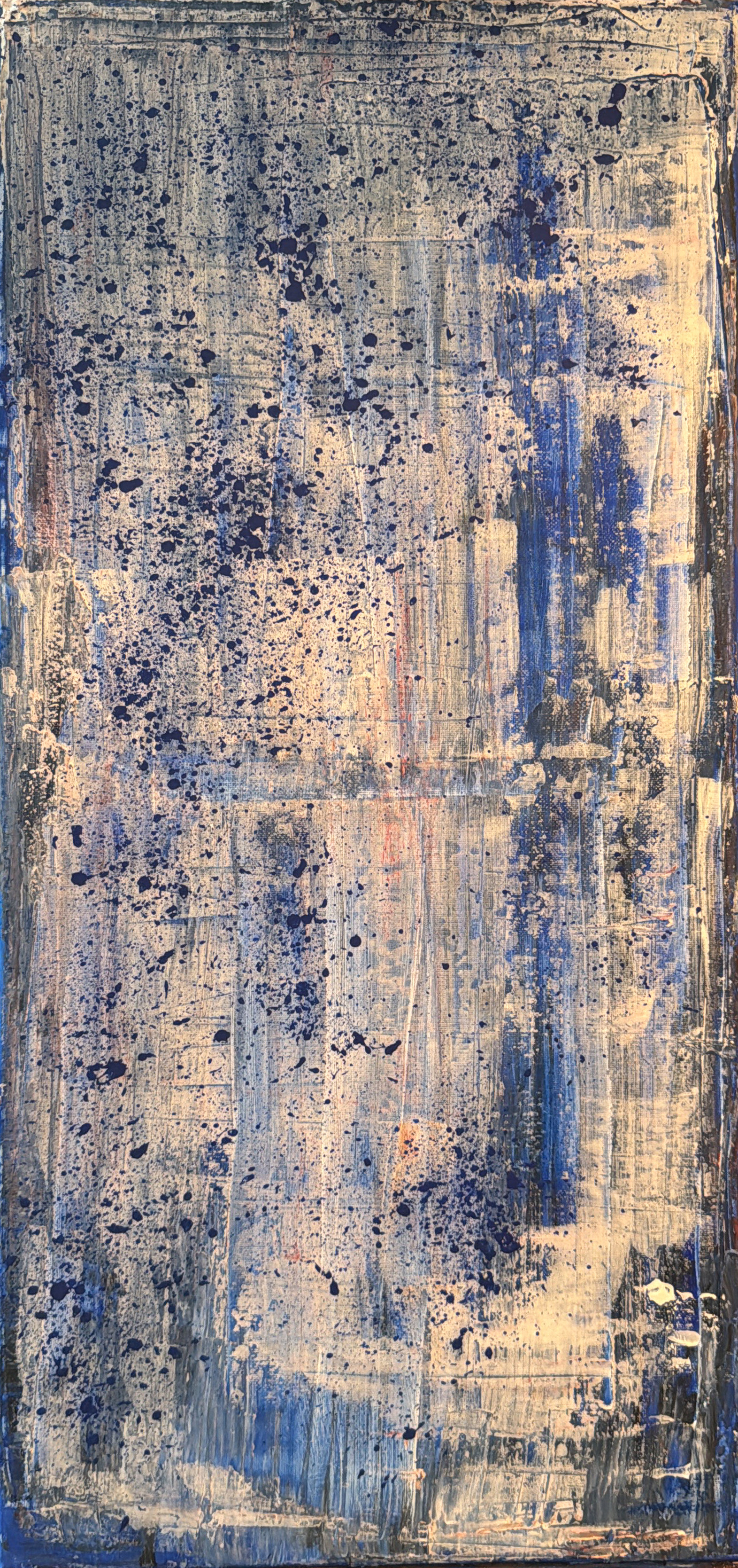 350$ "snowfall" 30cm x 70cm, acrylic on canvas