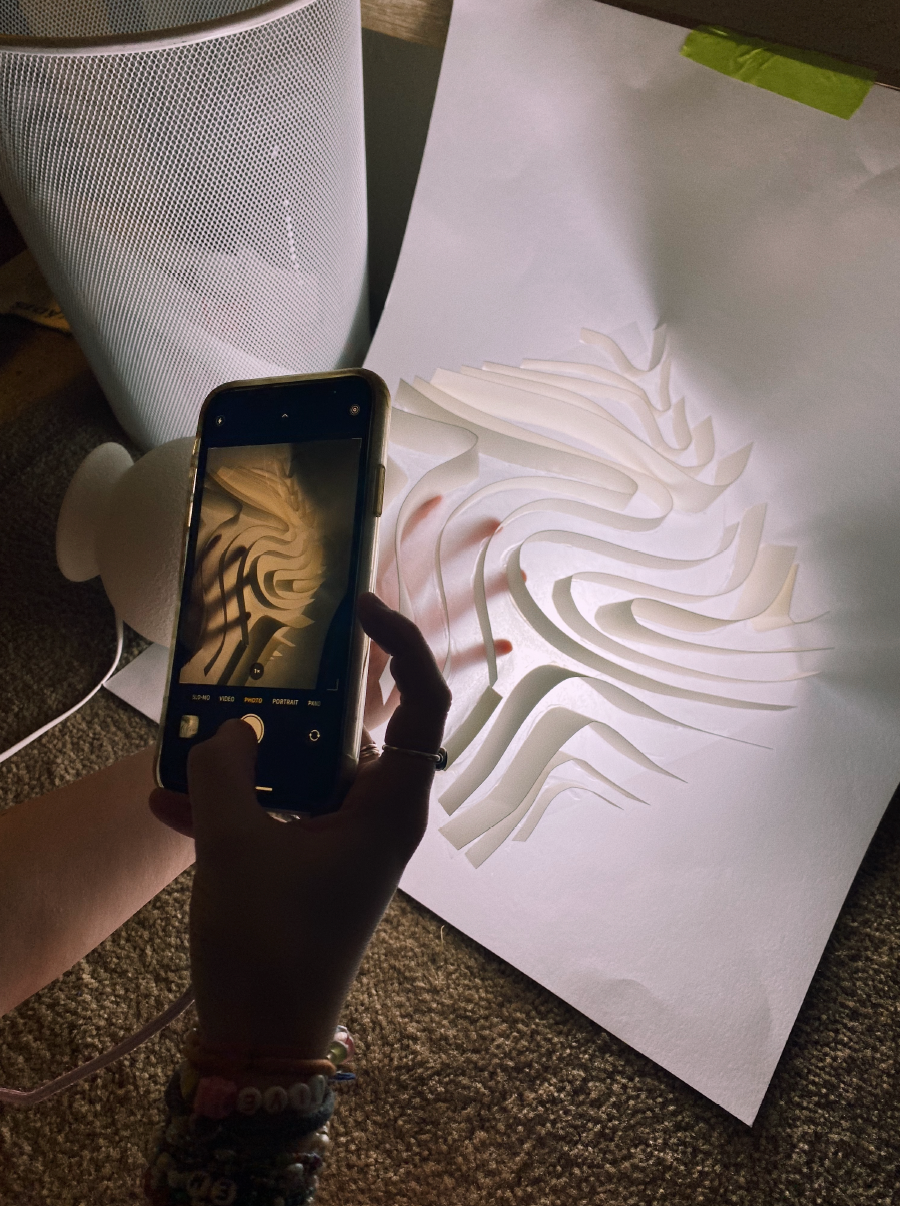 Shone light through final prototype