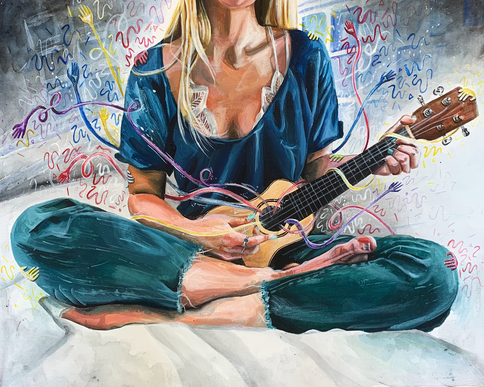 Self Portrait, 18x24", Acrylic