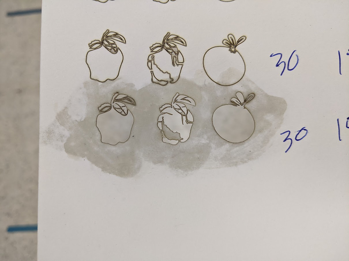 Testing laser engraver settings