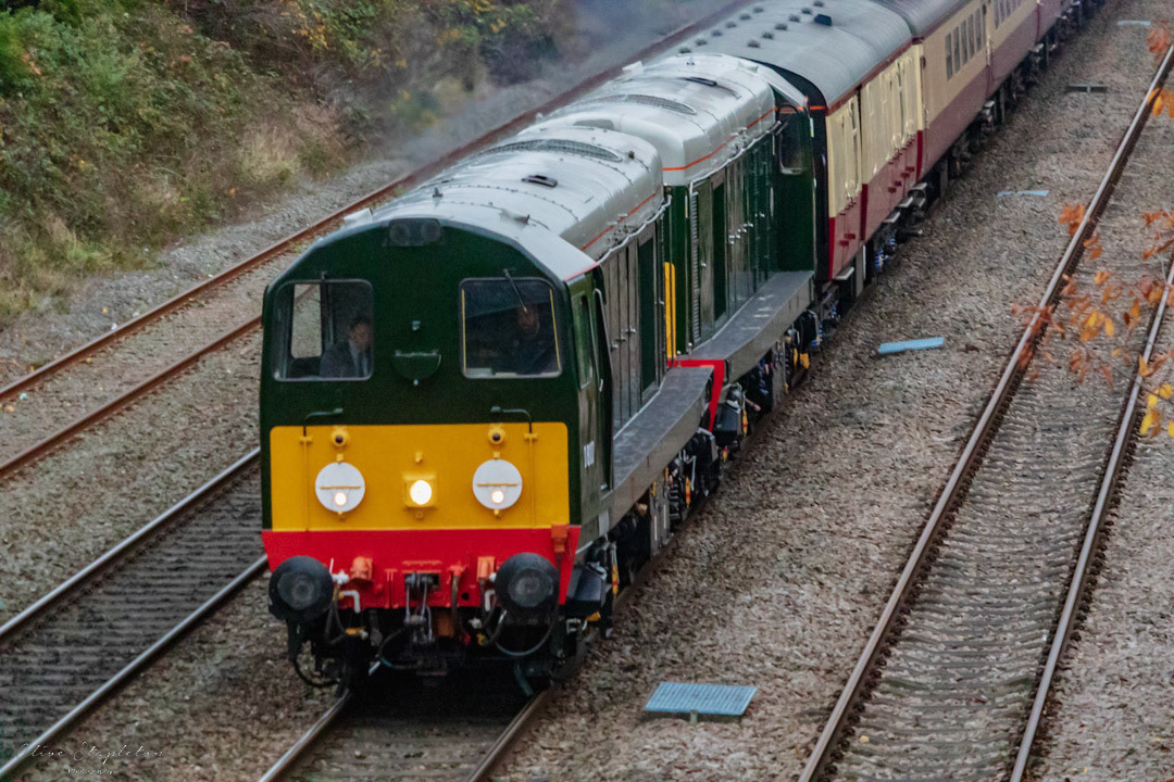 Sunnyhill, Derby UK November 20 2021:Class 20 on an Excursion Train from Derby to Blaenau Ffestiniog.