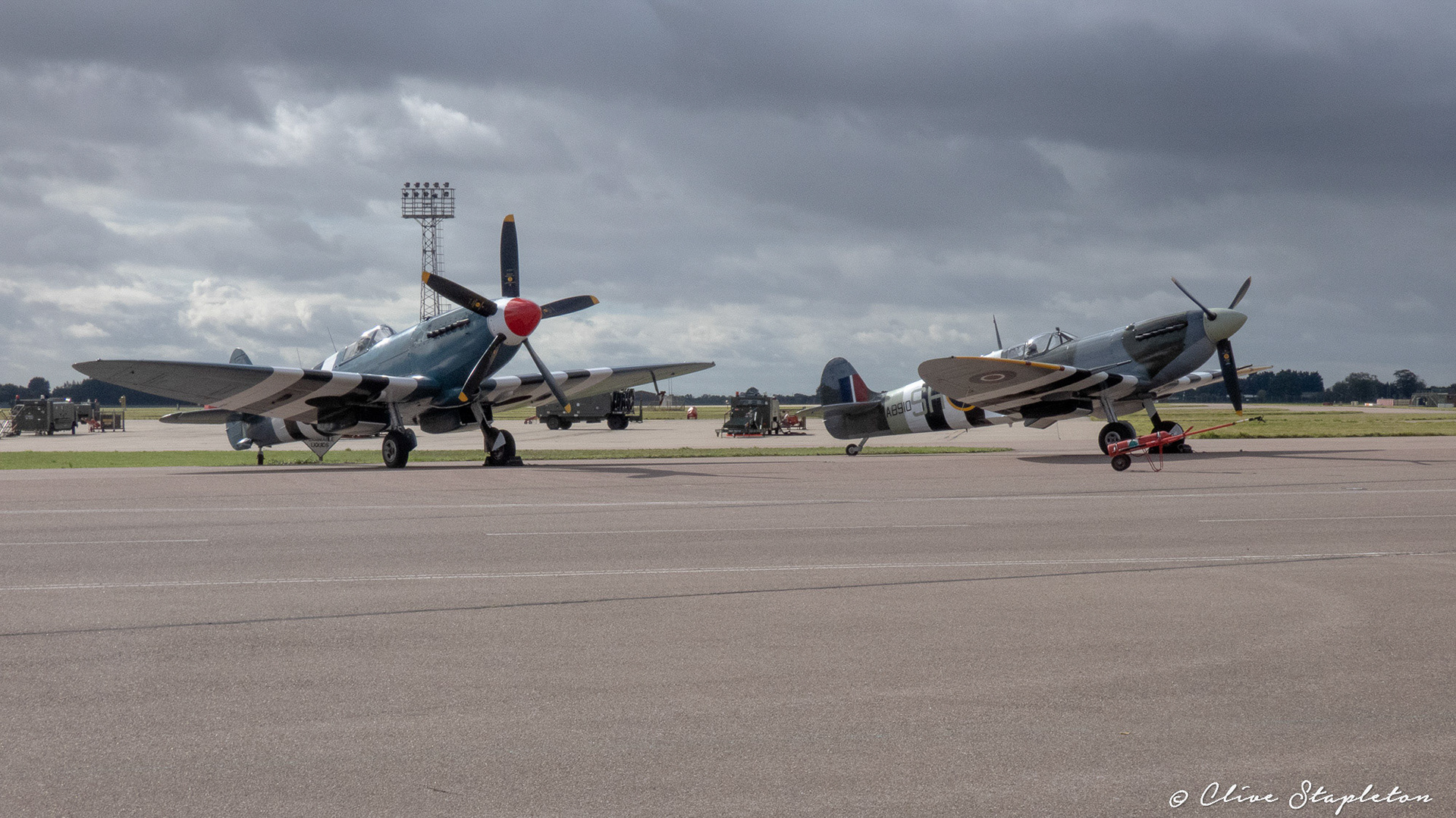 Two Spitires at RAF Coninsby