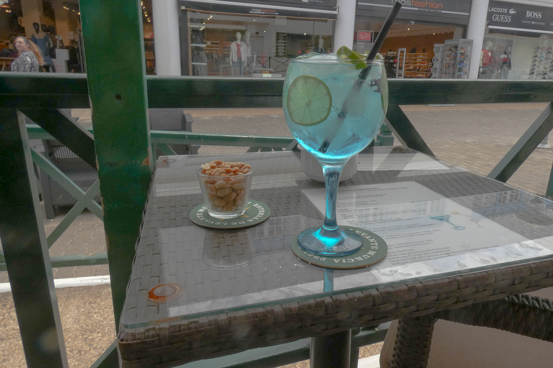 Gin &amp; Tonic in a Bar in Playa Blanca Lanzarote