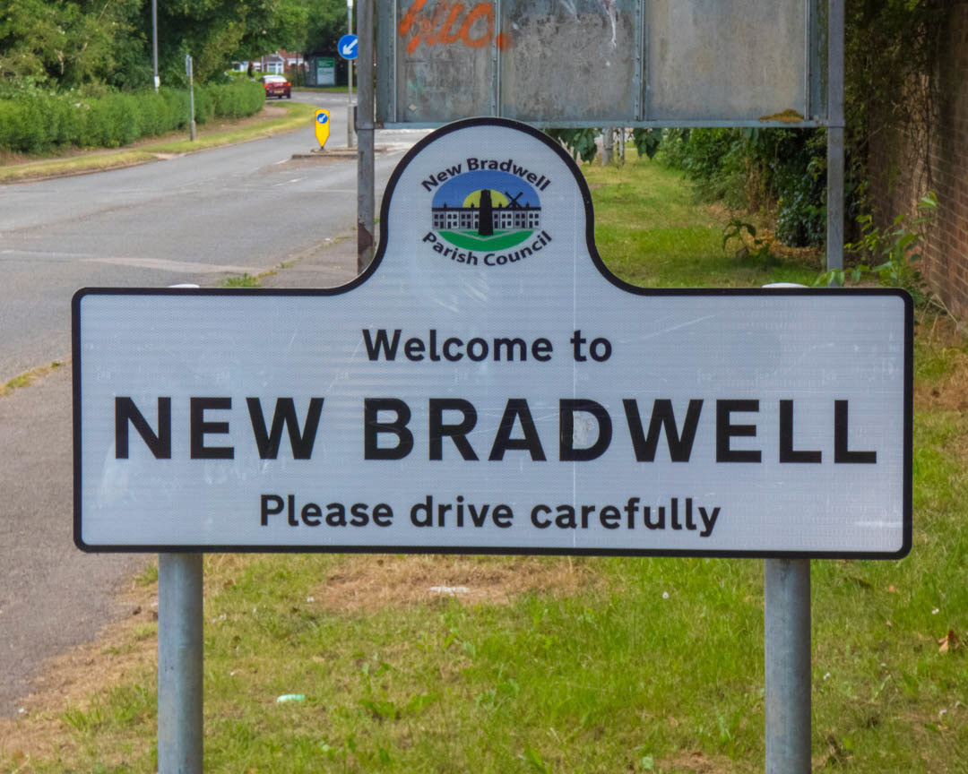 New Bradwell Sign  in Milton Keynes Buckinghamshire