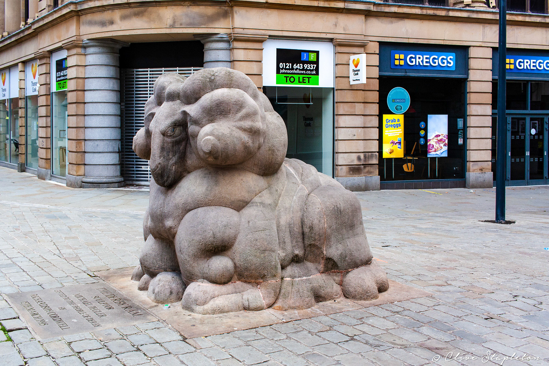 The Derby Ram, a sculpture in the centre of Derby