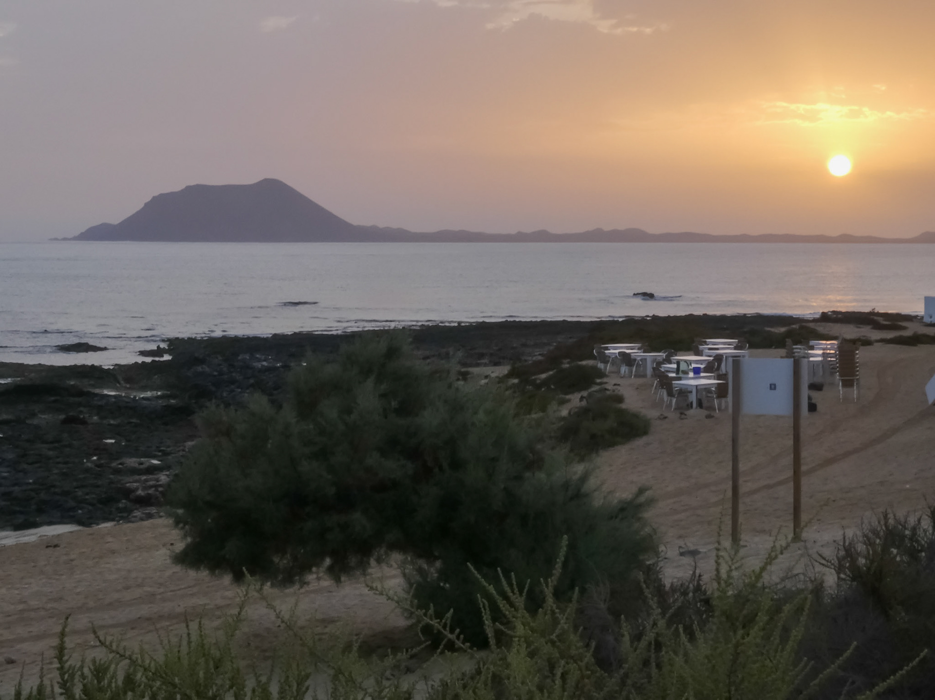Sunrise Over Island of Los Lobos viewed from Corralejo
