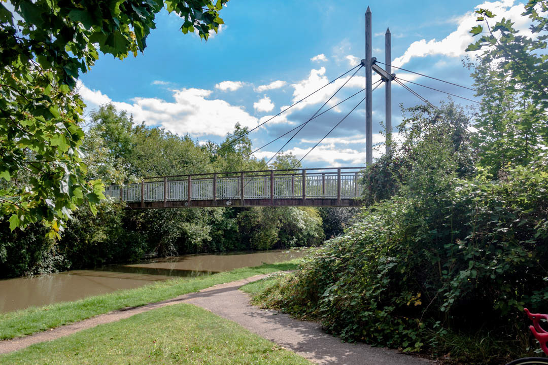 The FootBridge Over the grand union Cana l in New Bradwell