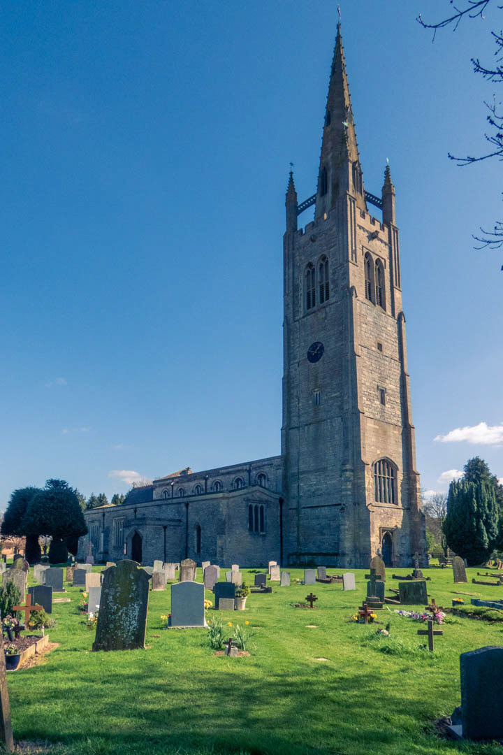 Hanslope Churxh with a significant Spire