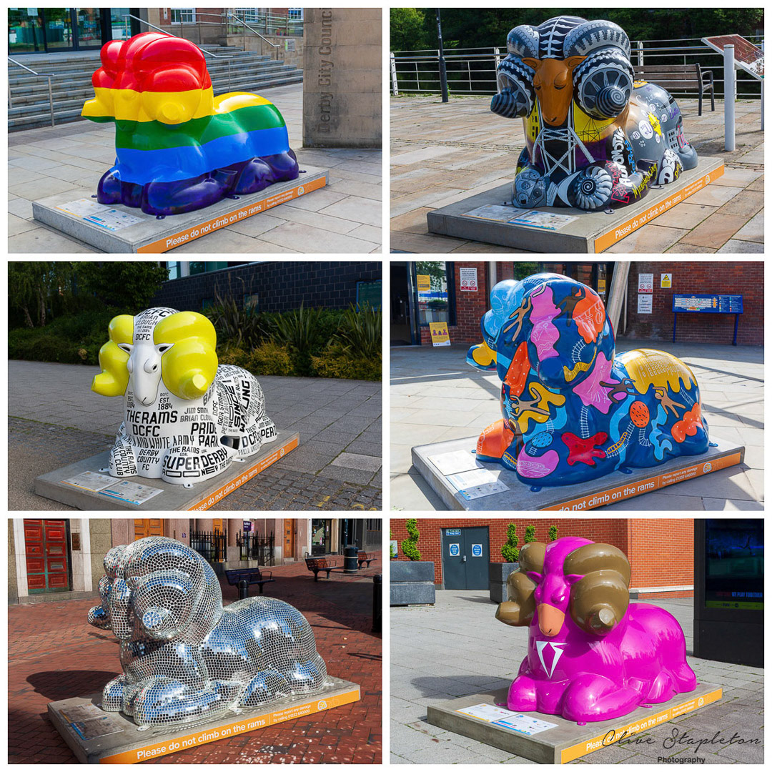 A collage of the Statues on the RAM Trall in Summer of 2021