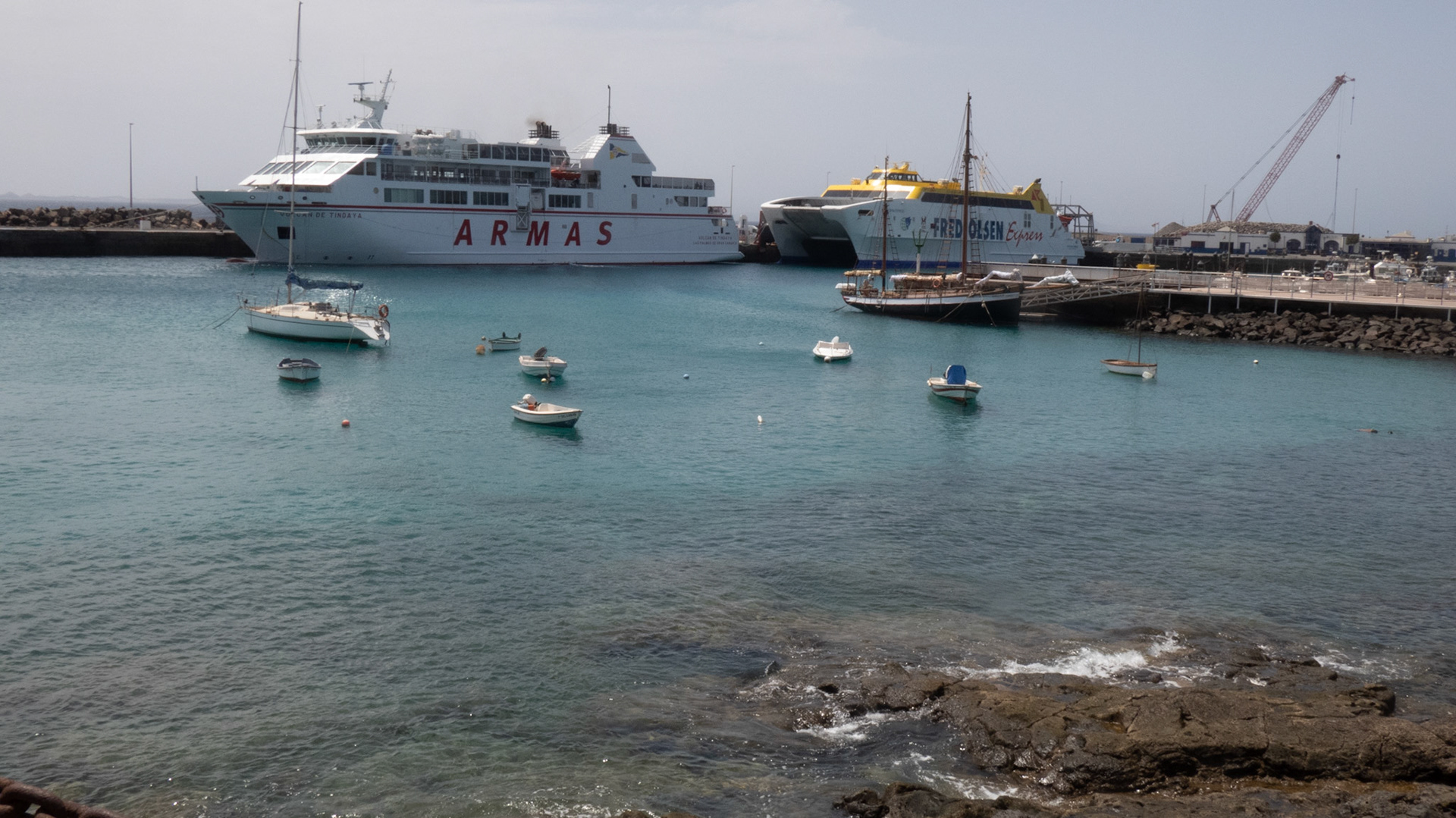 Boats to Corralejo Fuerteventura from Playa Blanca Lanzarote.