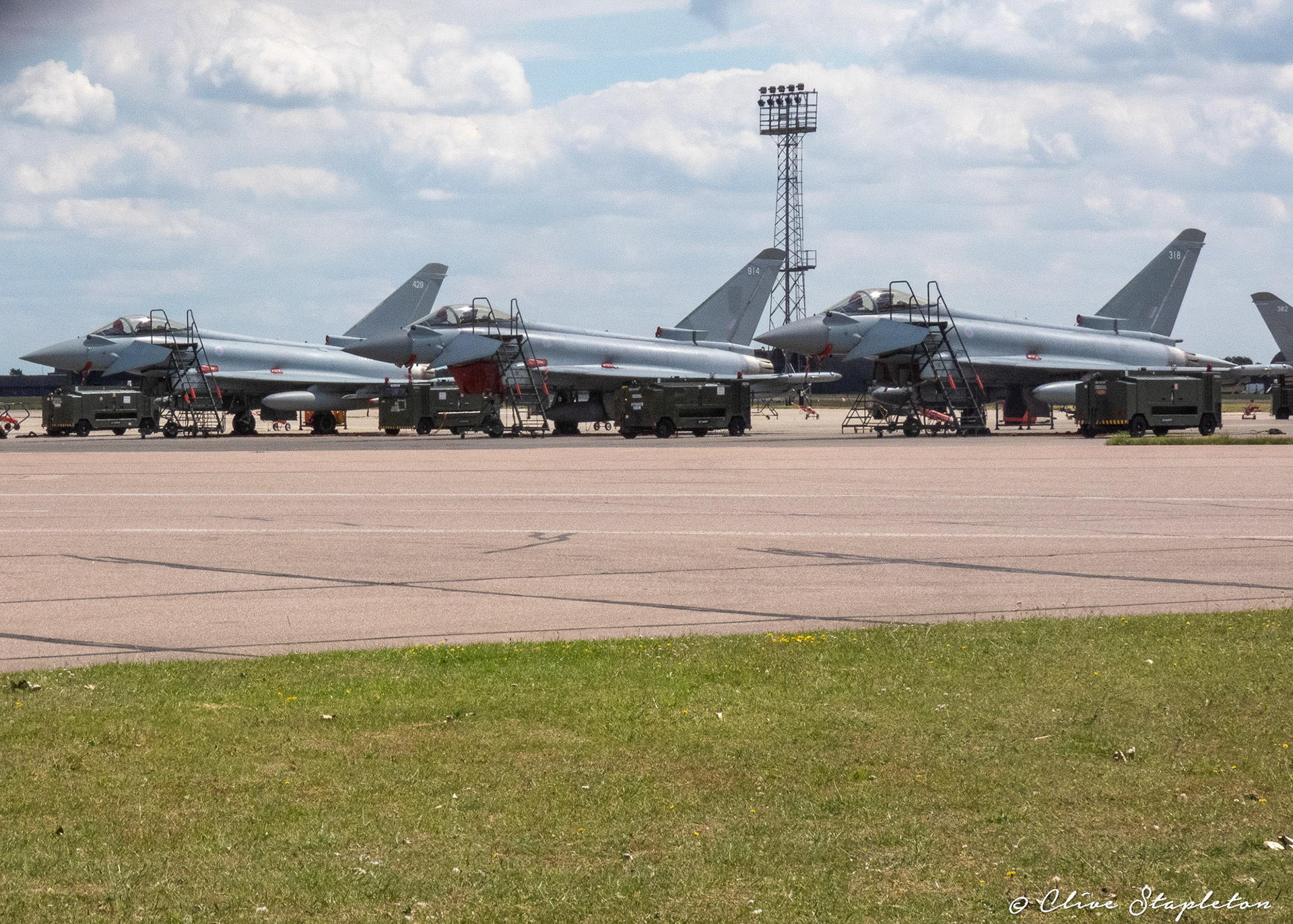 Three RAF Typhoon Jets at RAF Coningsby 5th July 2019