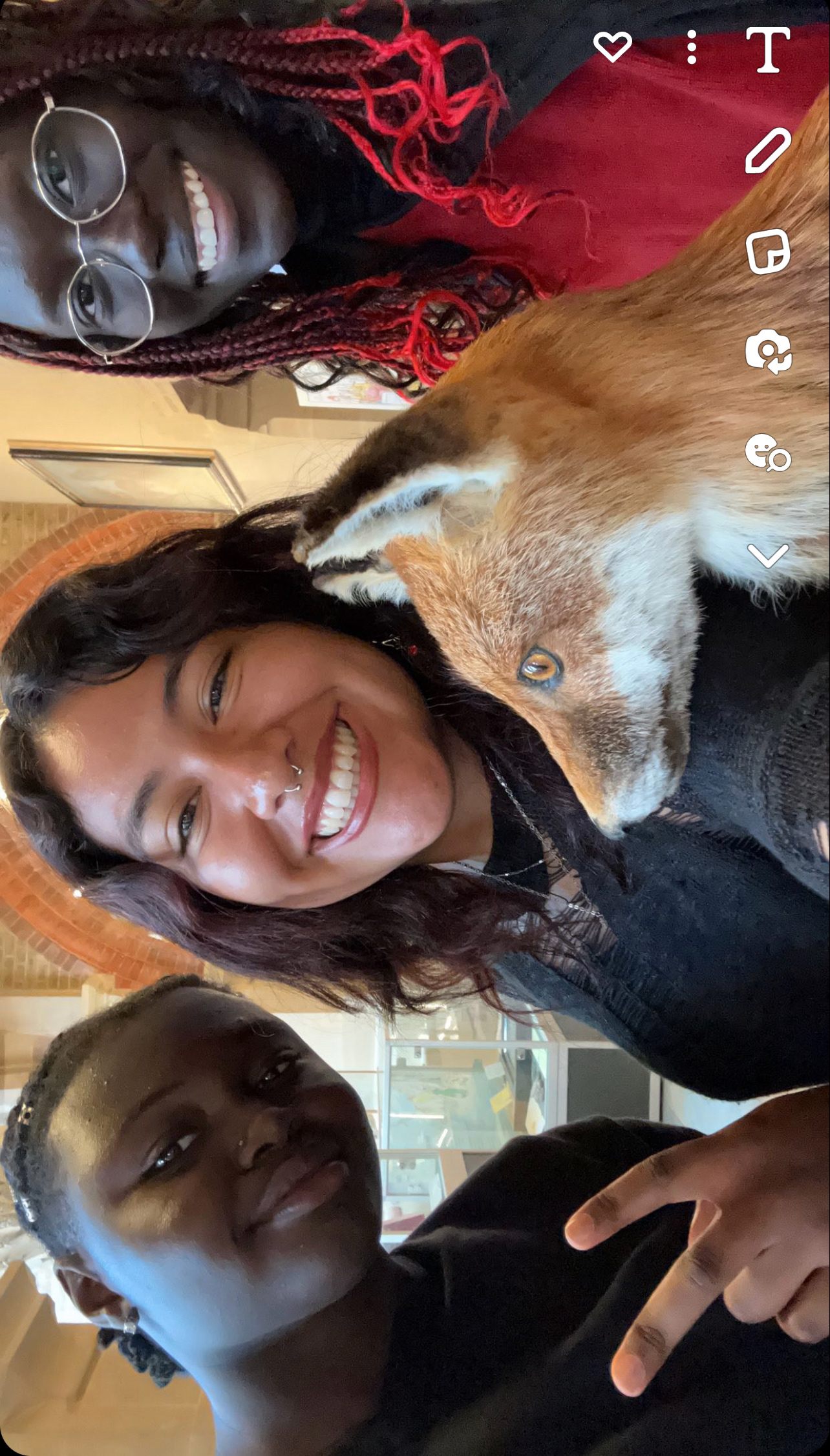 leslie, carolyne, a fox and me!