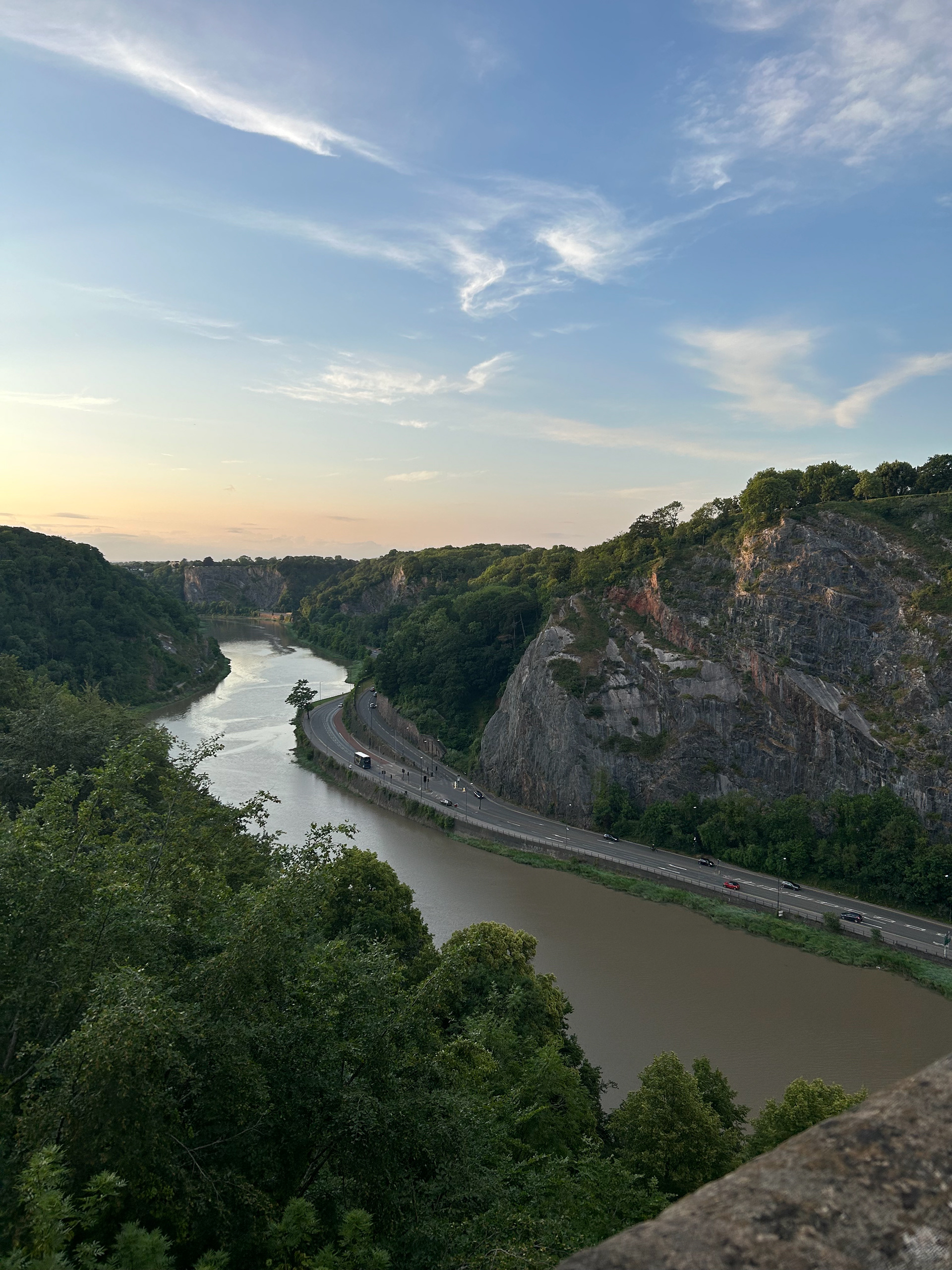 view from the suspension bridge