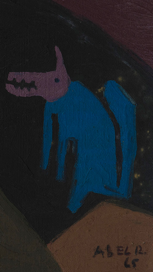 Detalle. "Doña María" 1965. Pïntura Oleo sobre chapadur. 52 x 66 cm.