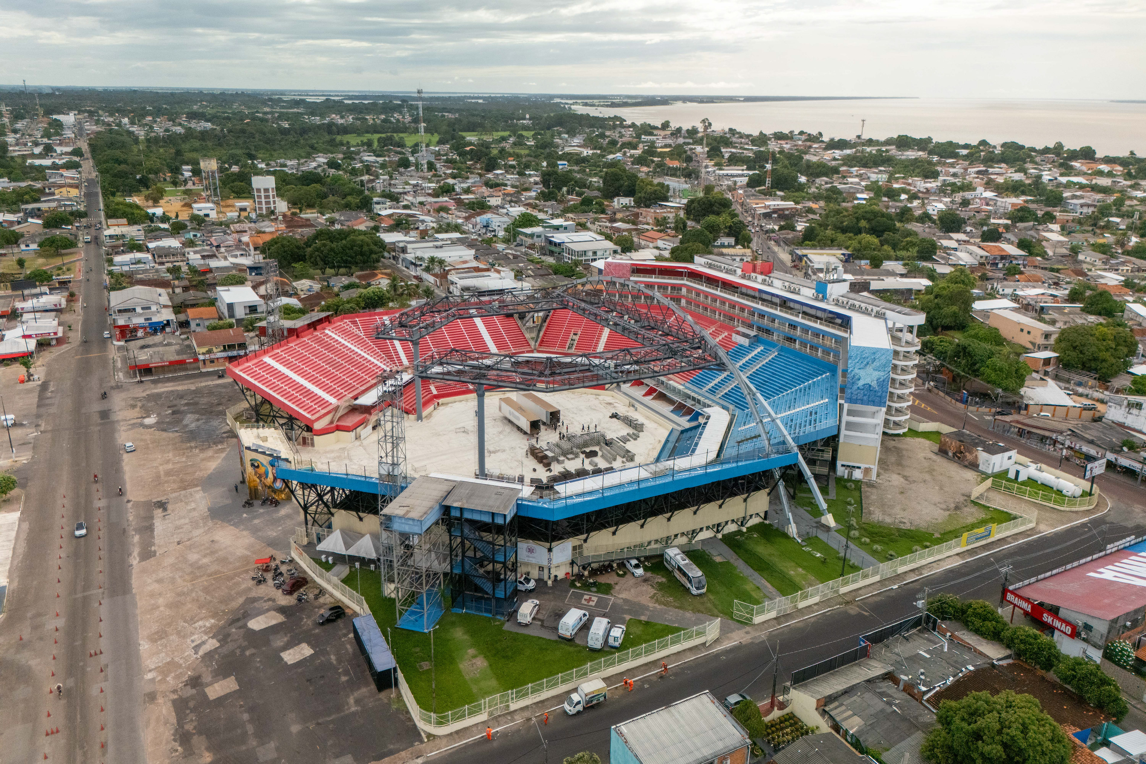 Luftaufnahme des Bumbódromo