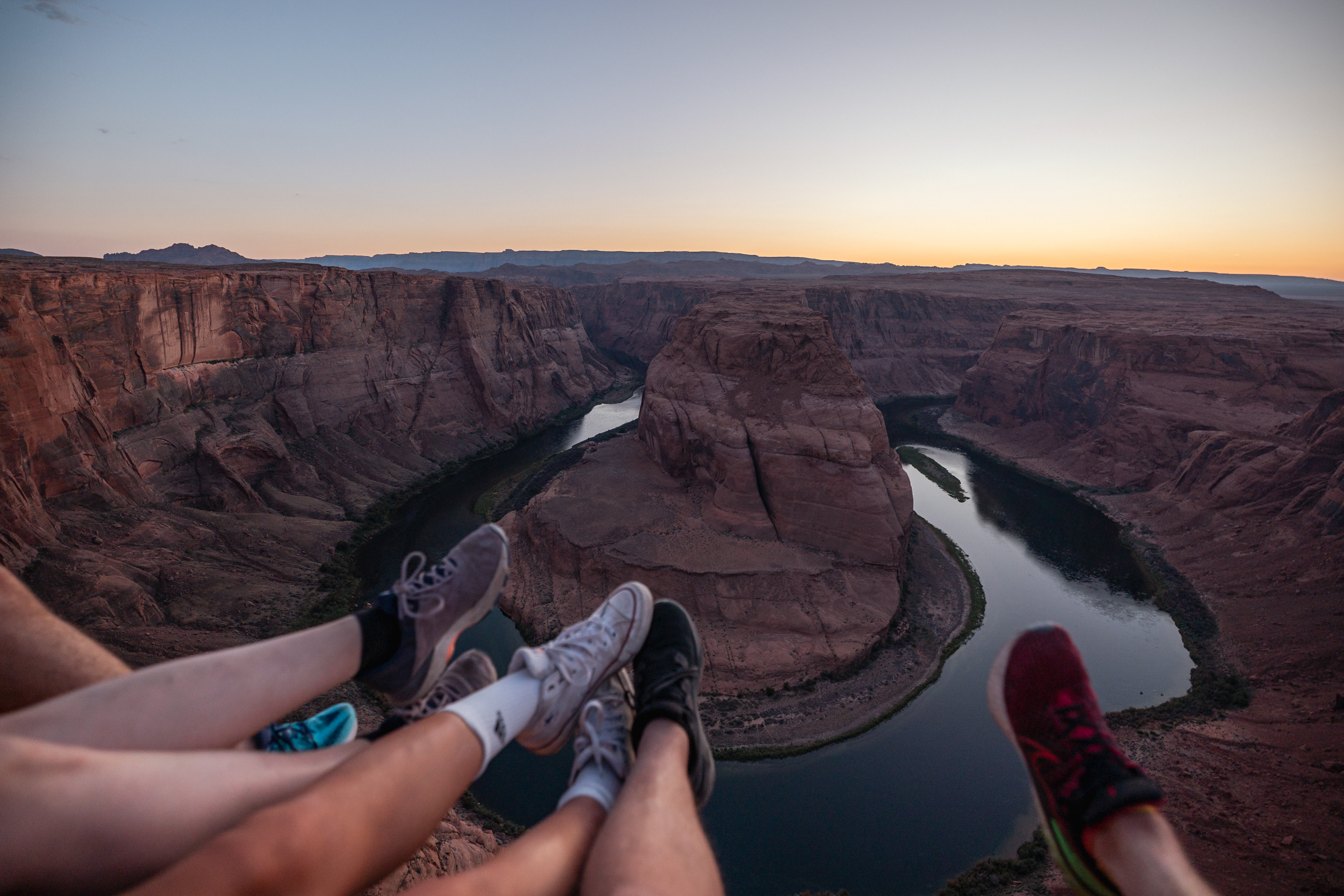 Legs showing at susnet at horseshoe bend