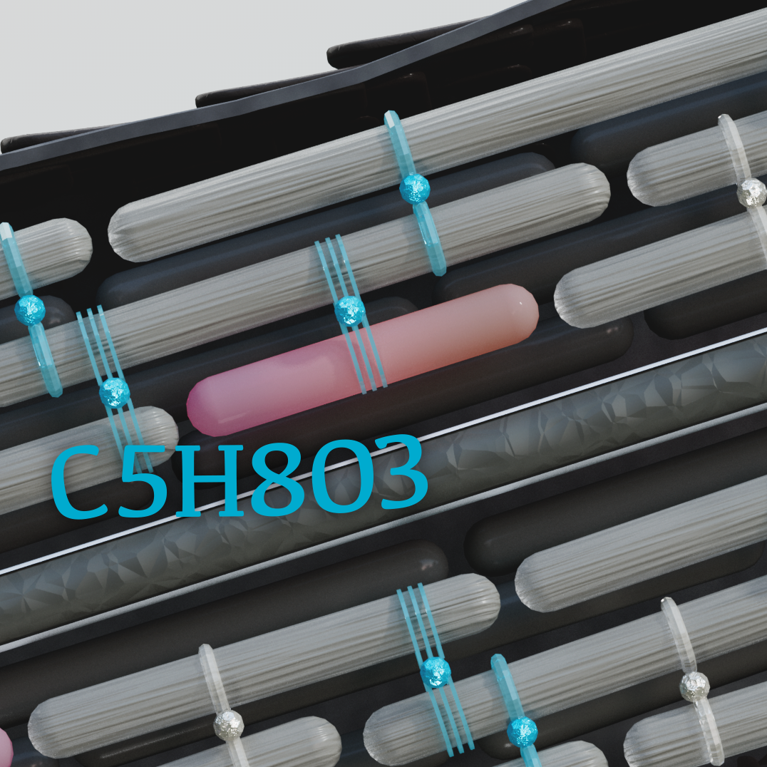 3D GI that reproduces how the inner cortex of the hair is modified by the ingredients  3-D-CGI