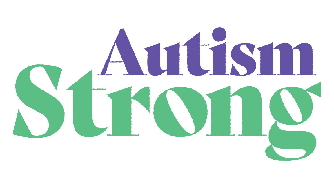 Autism Strong T-shirt design in purple and green