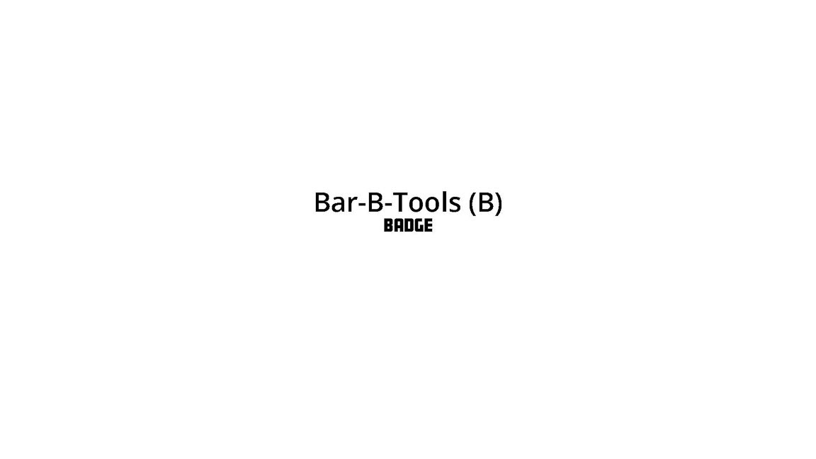 Bar-B-Tools brand typeface