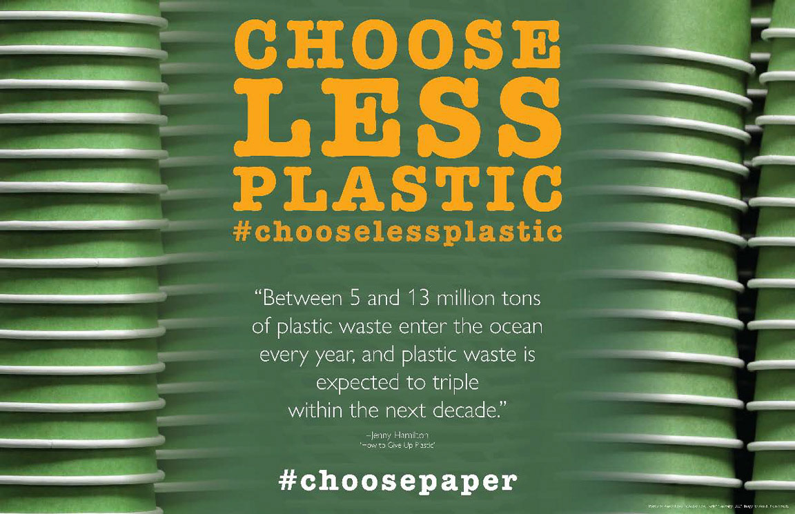 Choose Less Plastic campaign poster