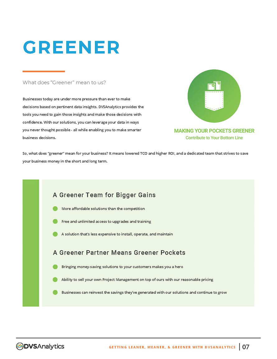 Leaner, Meaner & Greener white paper for DVSAnalytics