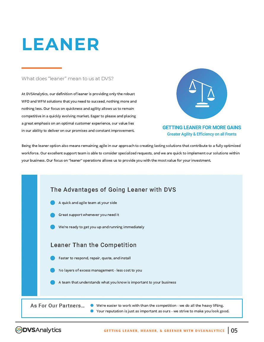 Leaner, Meaner & Greener white paper for DVSAnalytics