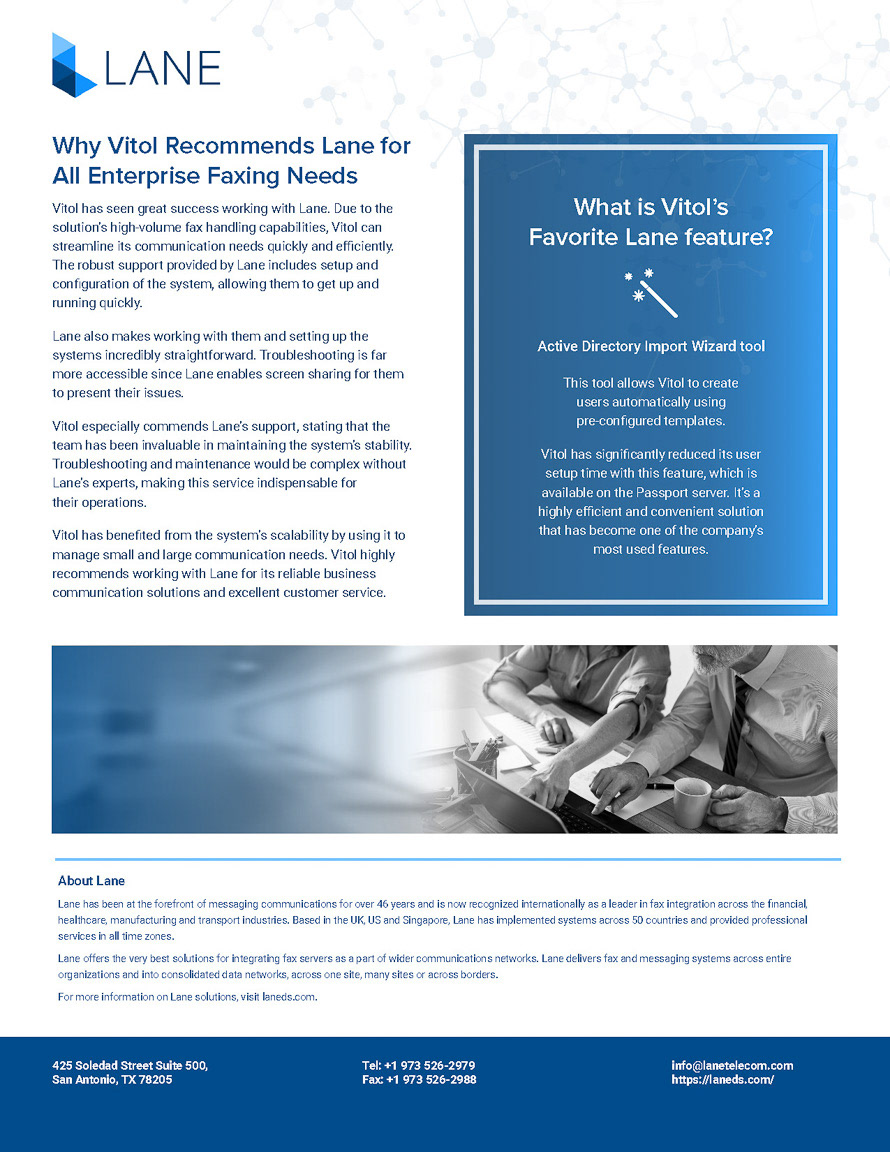 Lane case study