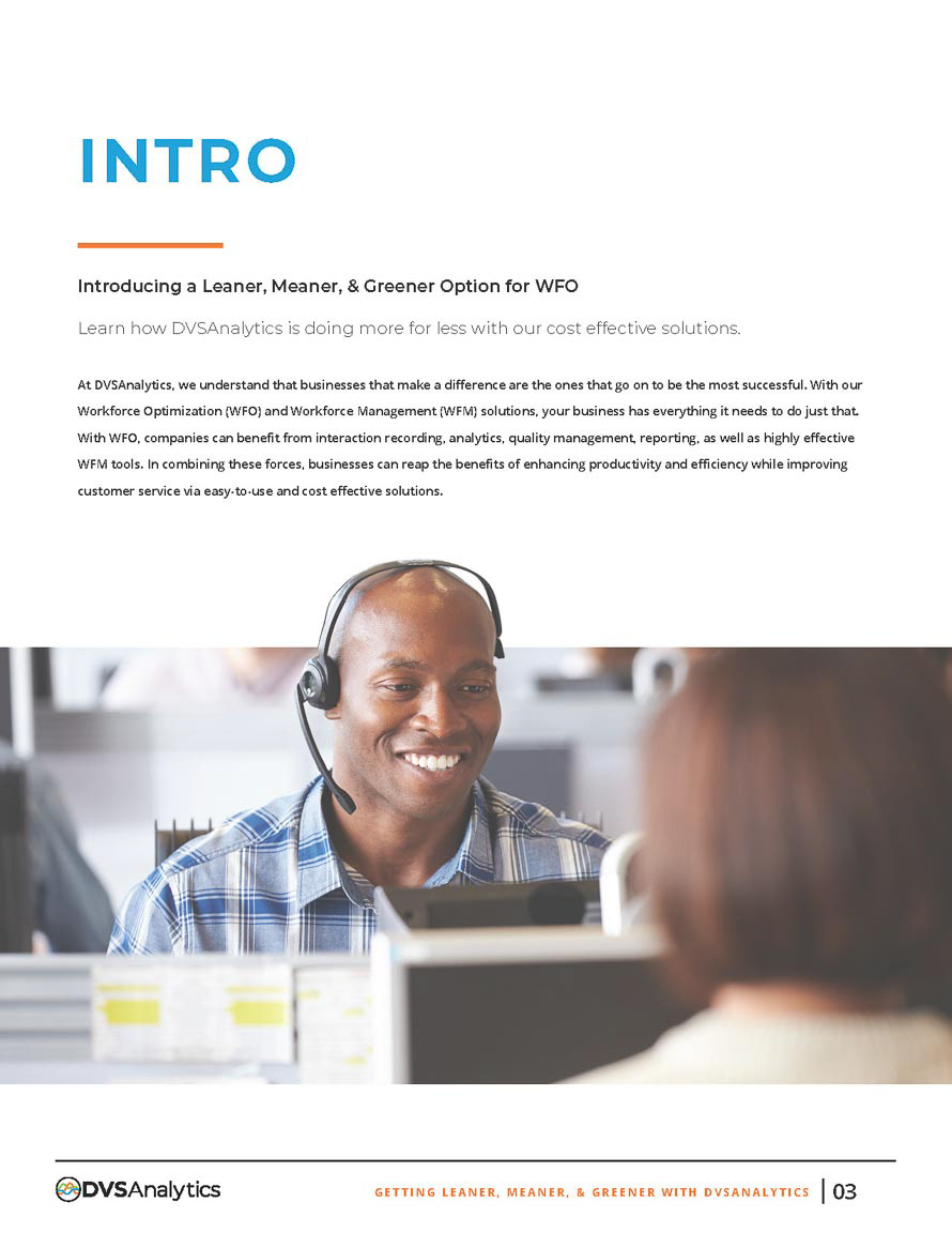 Leaner, Meaner & Greener white paper for DVSAnalytics