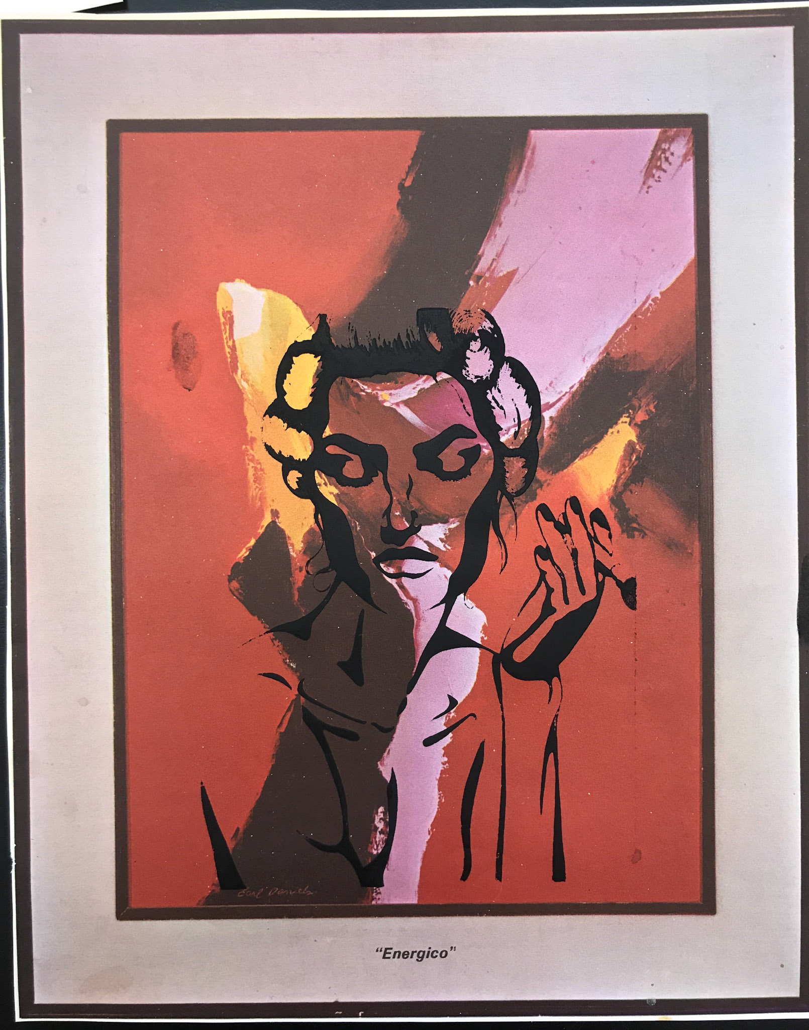 Silkscreen print.
