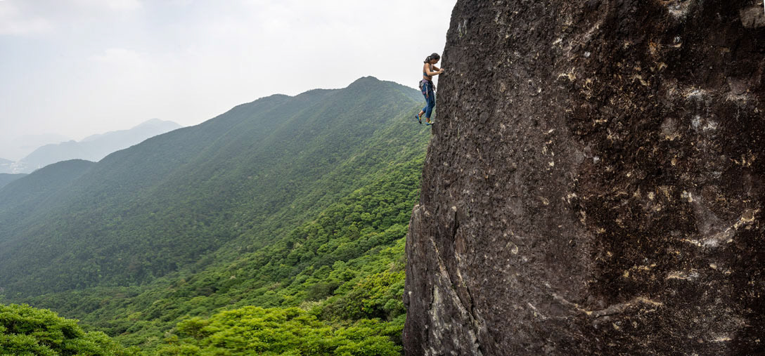 Agnes climbing at mount Parker