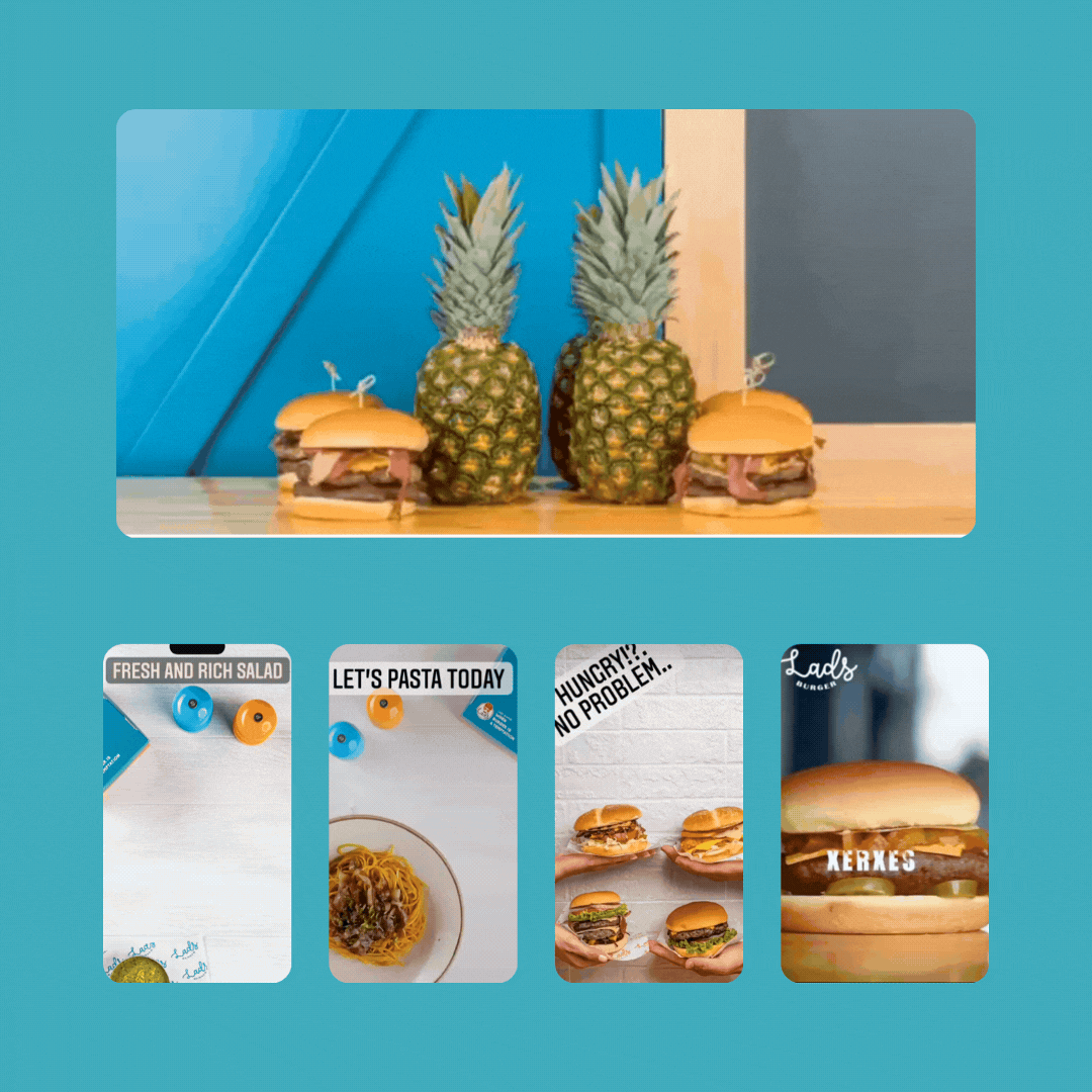 Lads Burger Dubai: gourmet burger brand with a digital-first strategy, featuring mouthwatering food photography and social storytelling that grew Instagram followers to 12K in two quarters.
