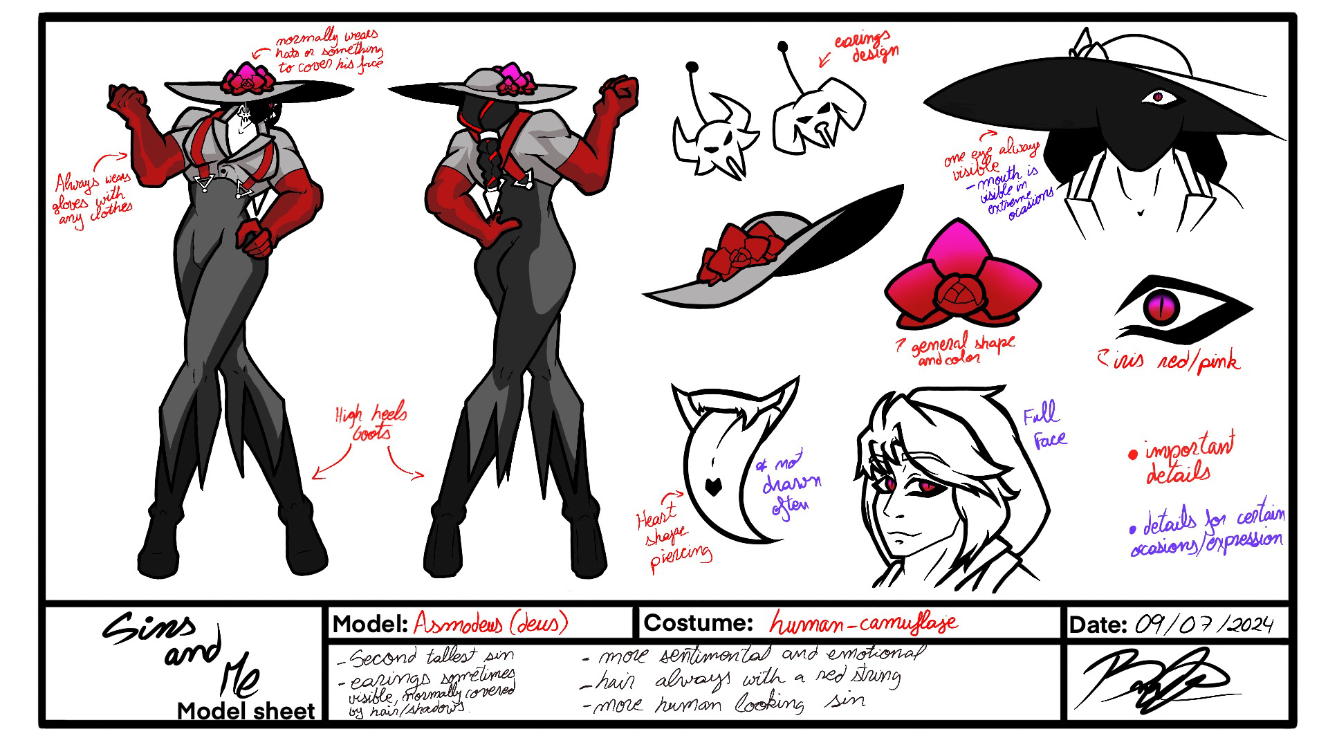 Full body character concept