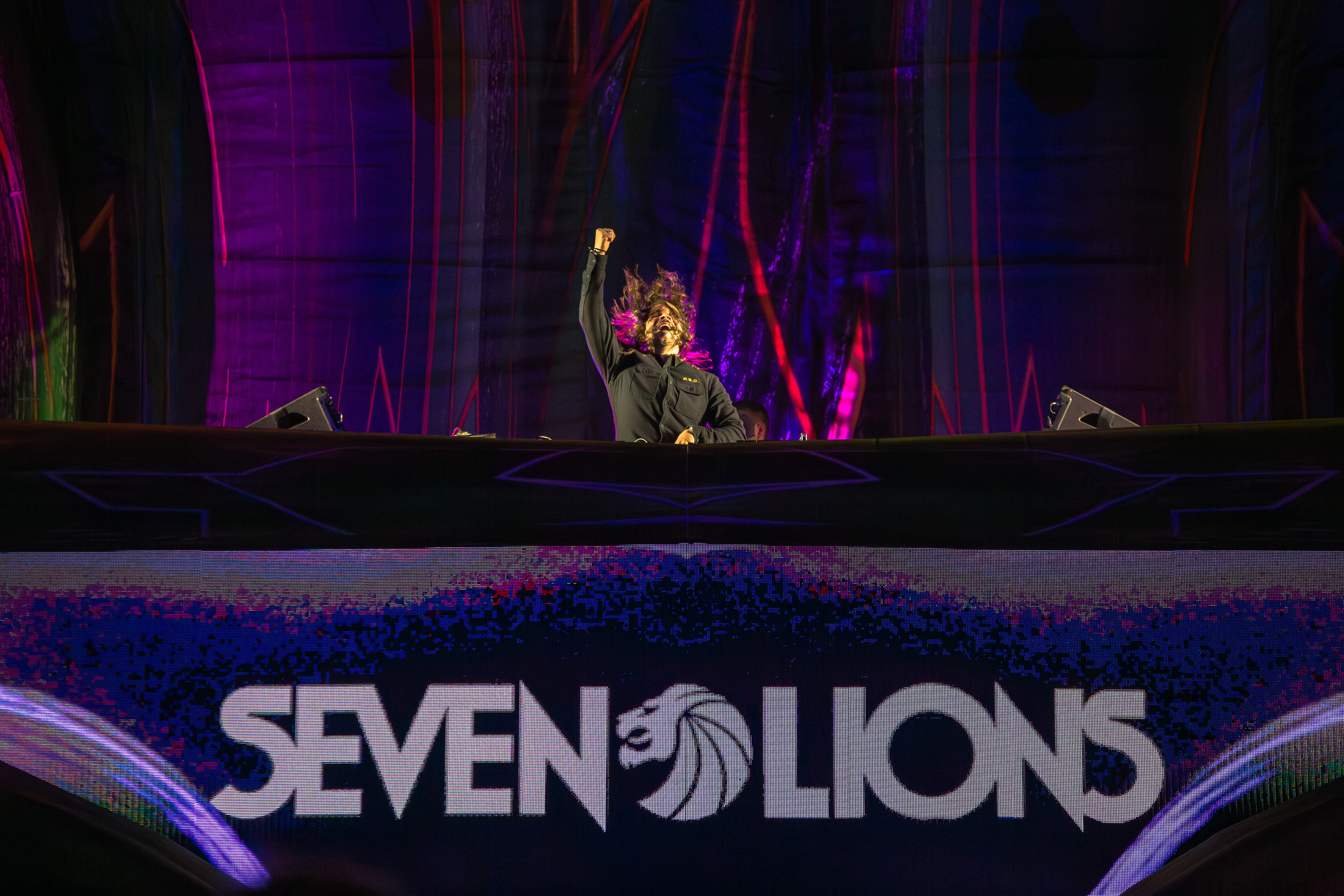 May 2022 - Seven Lions performs on the main stage at Kinetic Field during the Electric Daisy Carnival Music Festival at the Las Vegas Motor Speedway in Las Vegas, NV. 