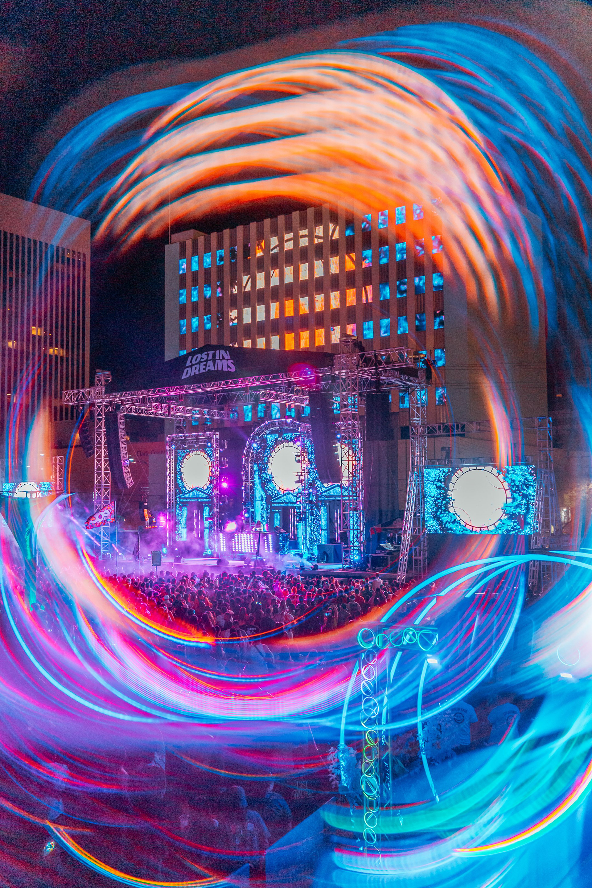 September 2022 - Creative takeover of stage visuals during the Lost in Dreams Festival at the Downtown Las Vegas Event Center.
