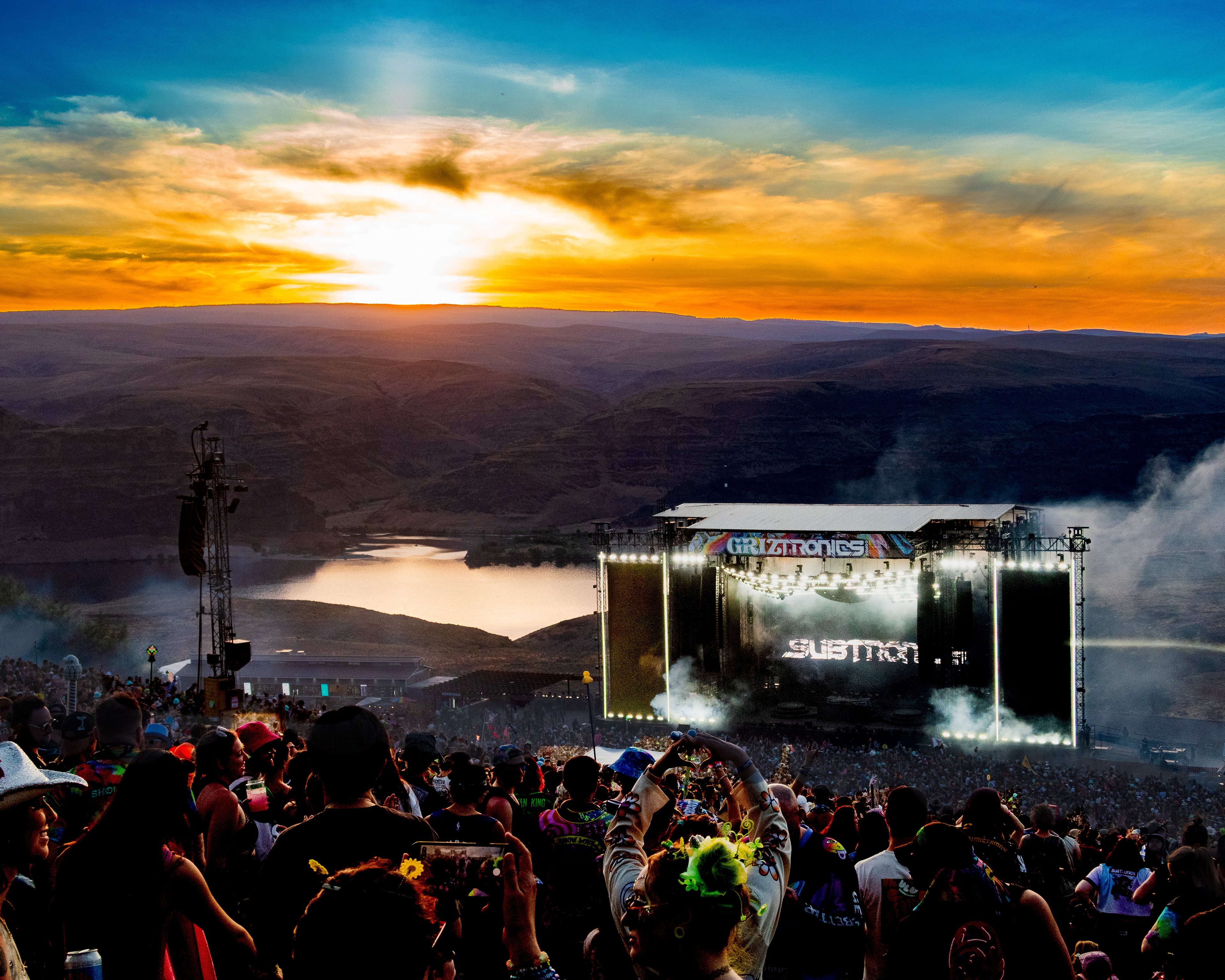 May 2026 - Sunset during GRIZTRONICS at The Gorge Amphitheater.