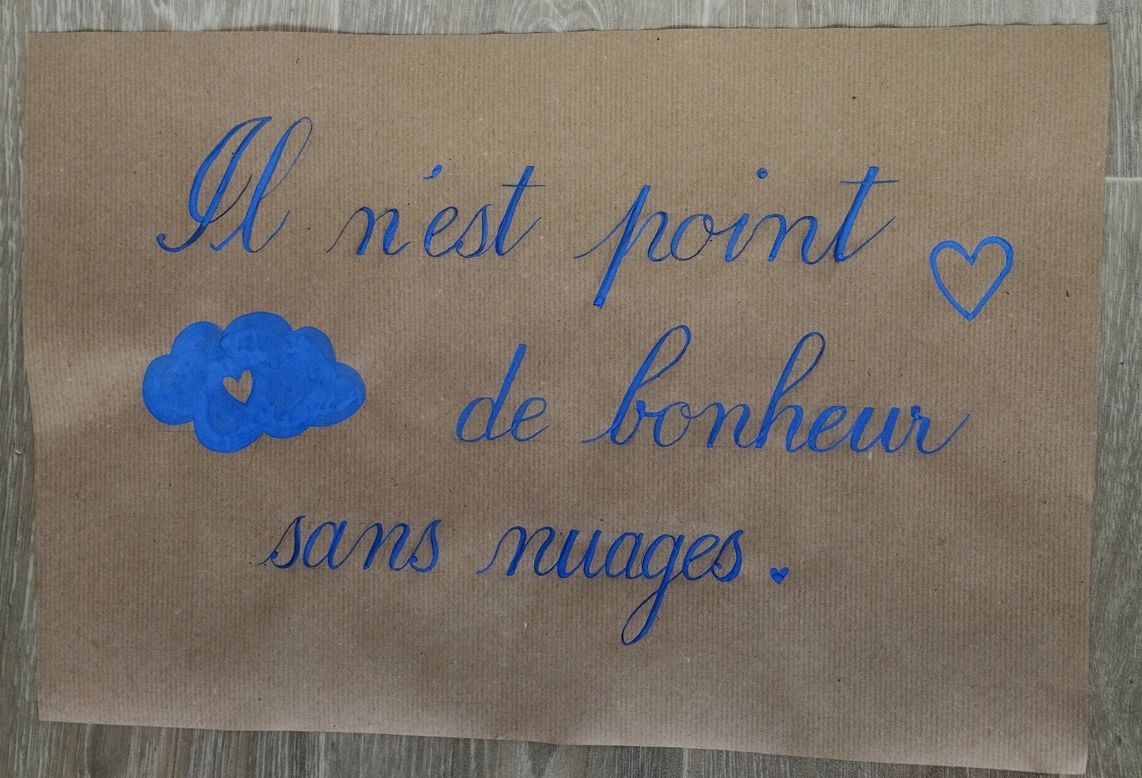 Il n'est point de bonheur sans nuage