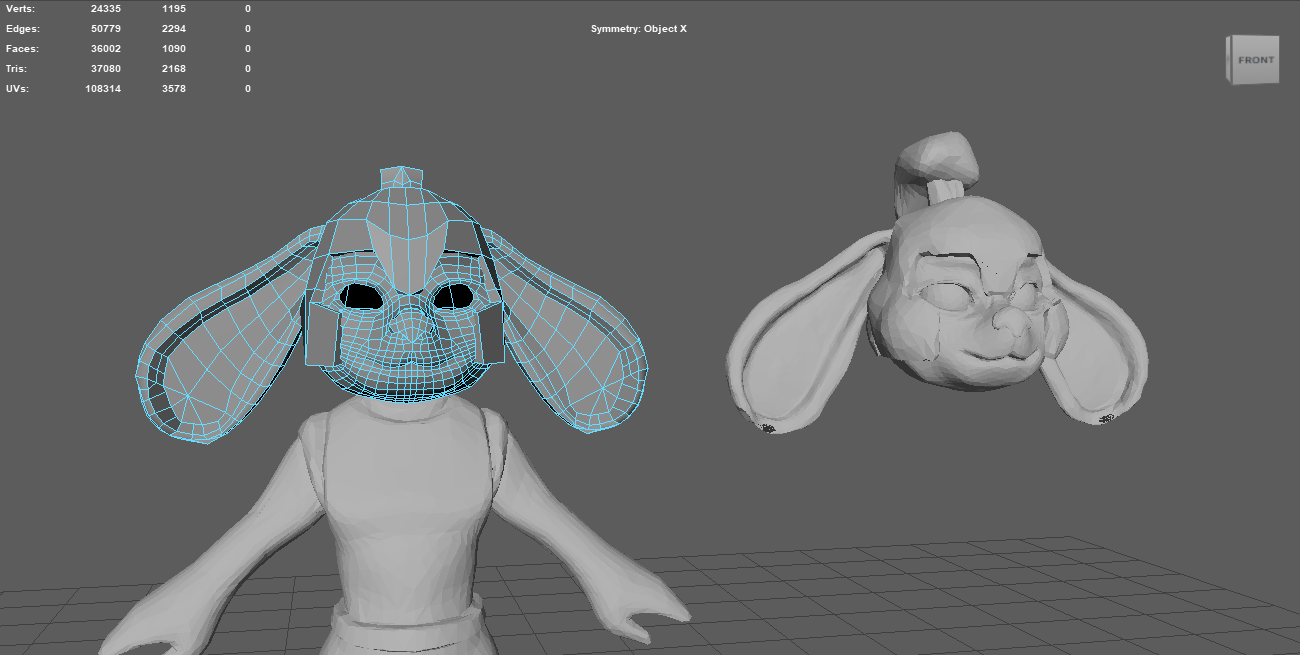 3D Model Retopology Process using Autodesk Maya