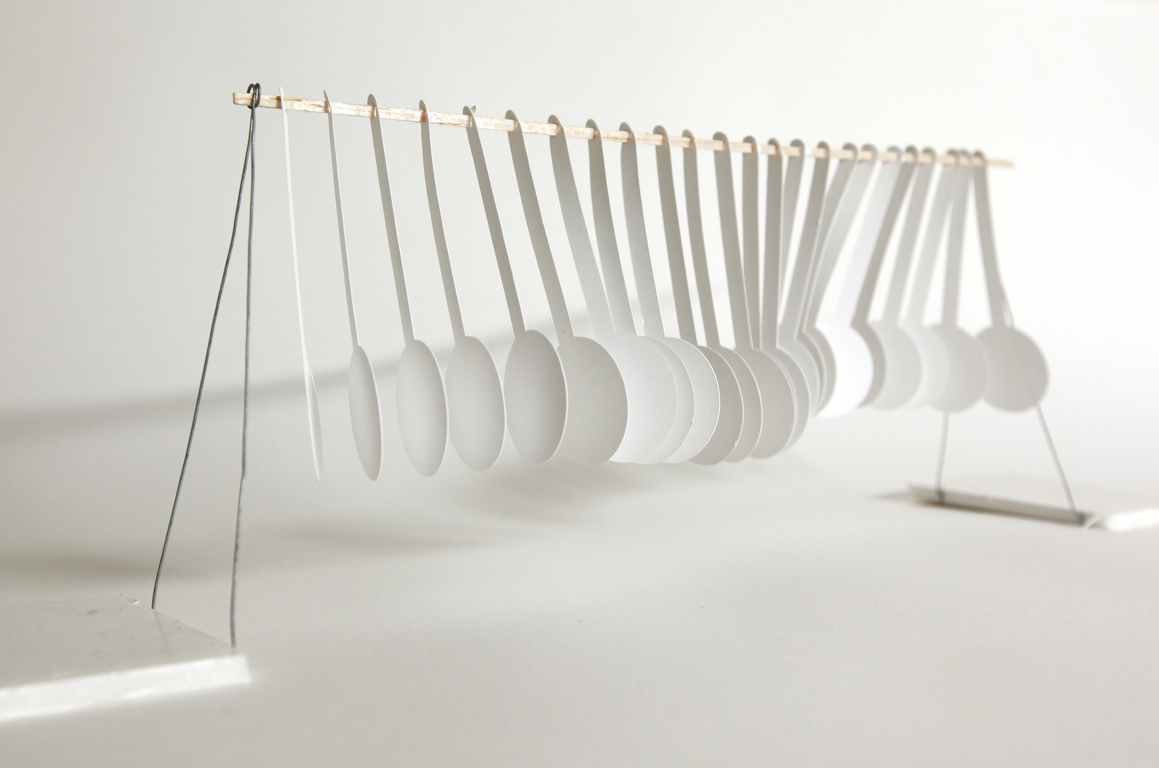 Static dynamic (maquette) 2021 - Paper and wood, 30 x 12 x 8cm