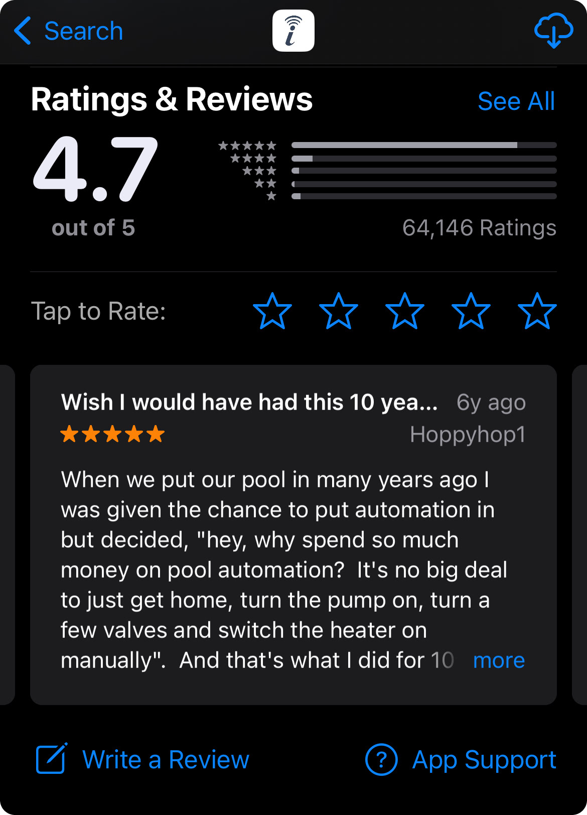 iAqualink maintains the best-in-class pool IoT ratings in the App Store while supporting a variety of smart pool products.