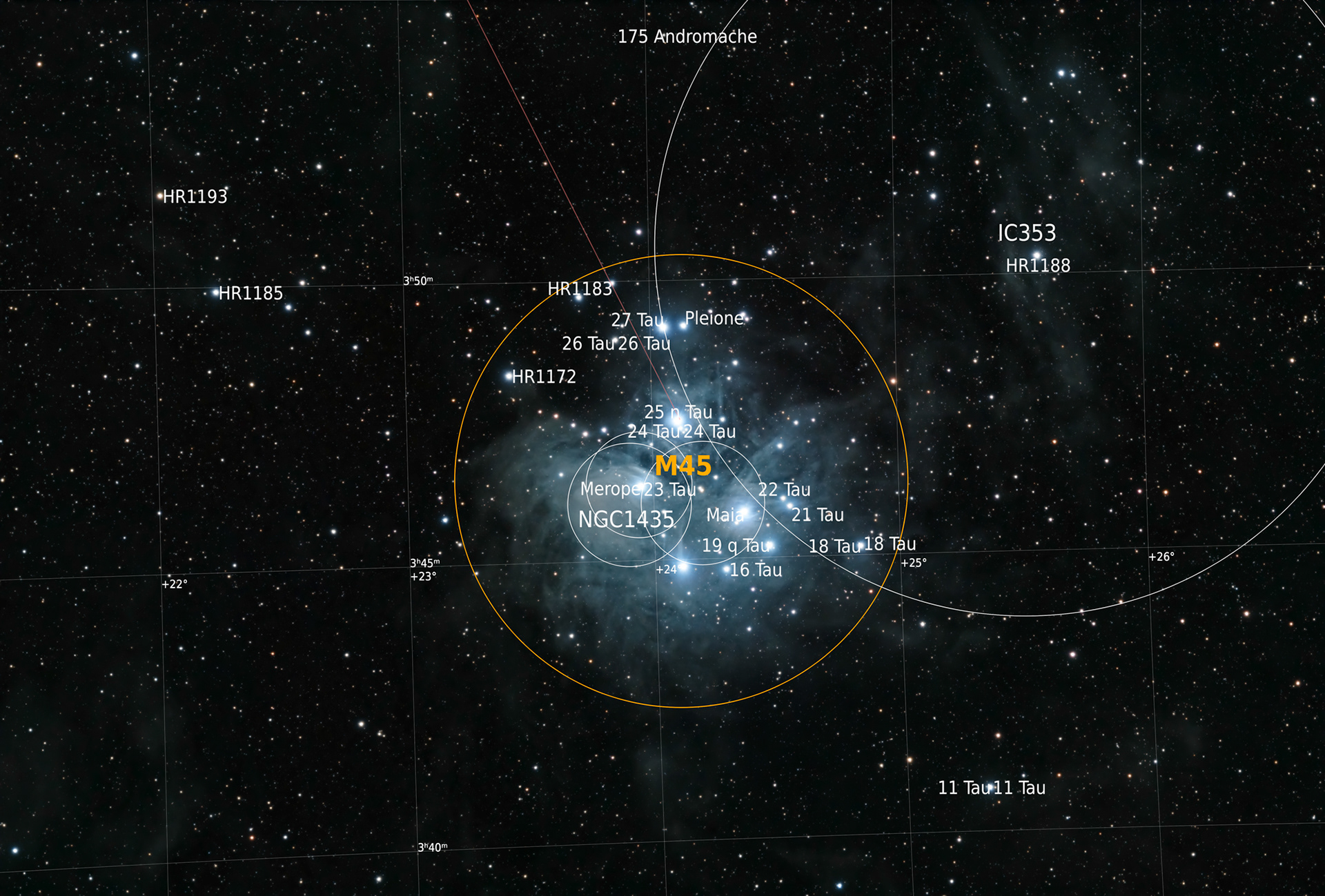 M45 The Pleiades © Irwin Seidman