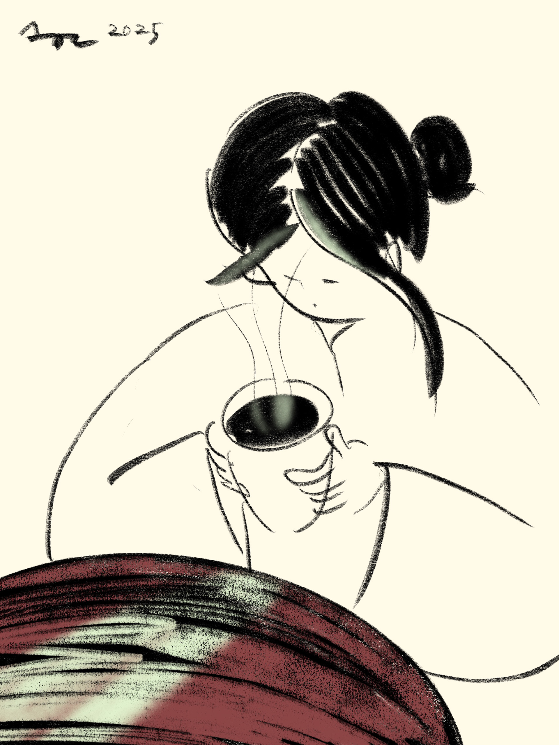 이승은, Tearapy, 2025, Digital painting